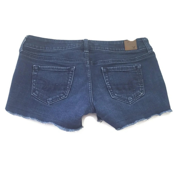 American Eagle Stretch Cut-off Frayed Jean Shorts - Picture 4 of 8